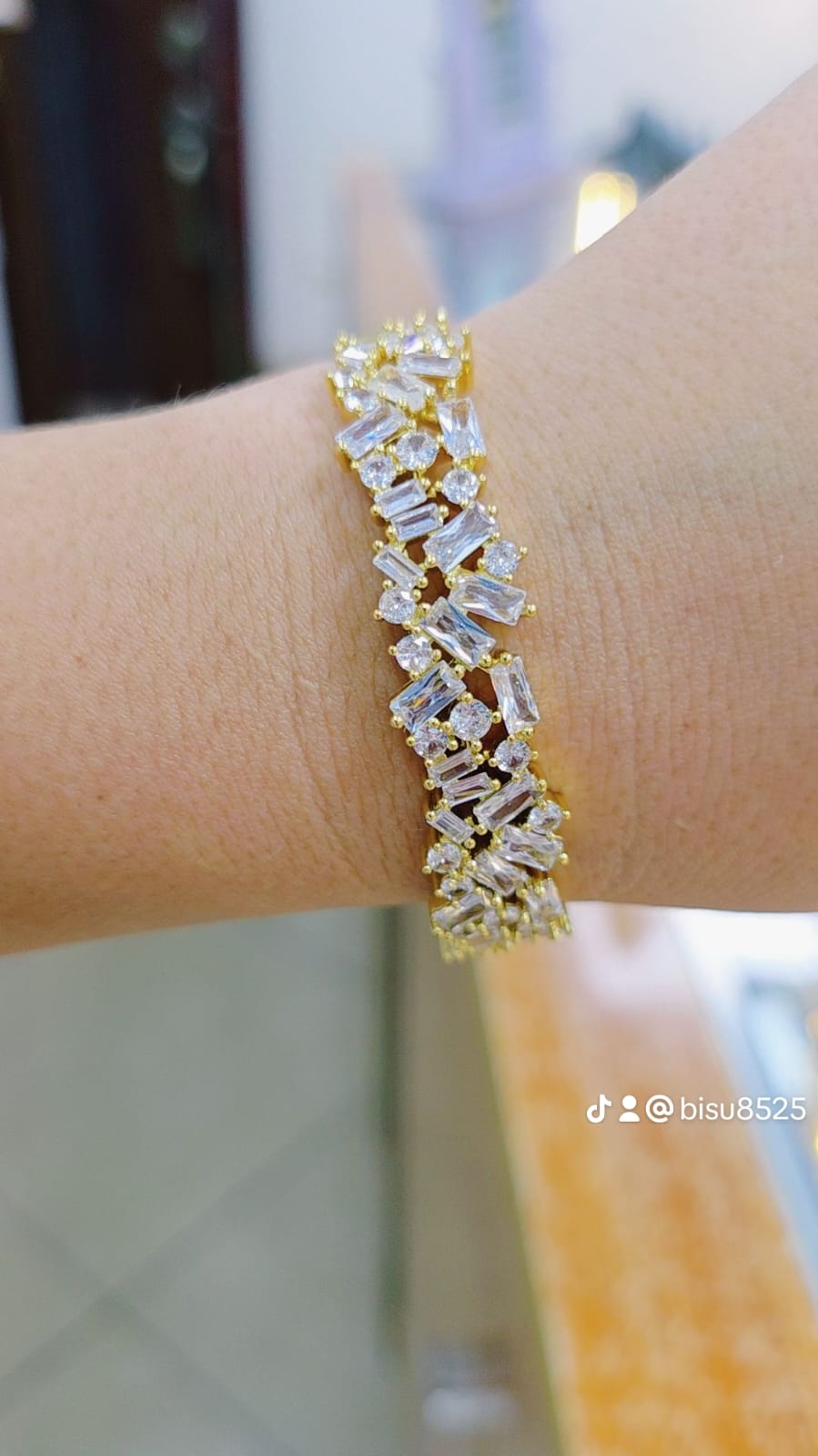 Brazalete piedras baguet