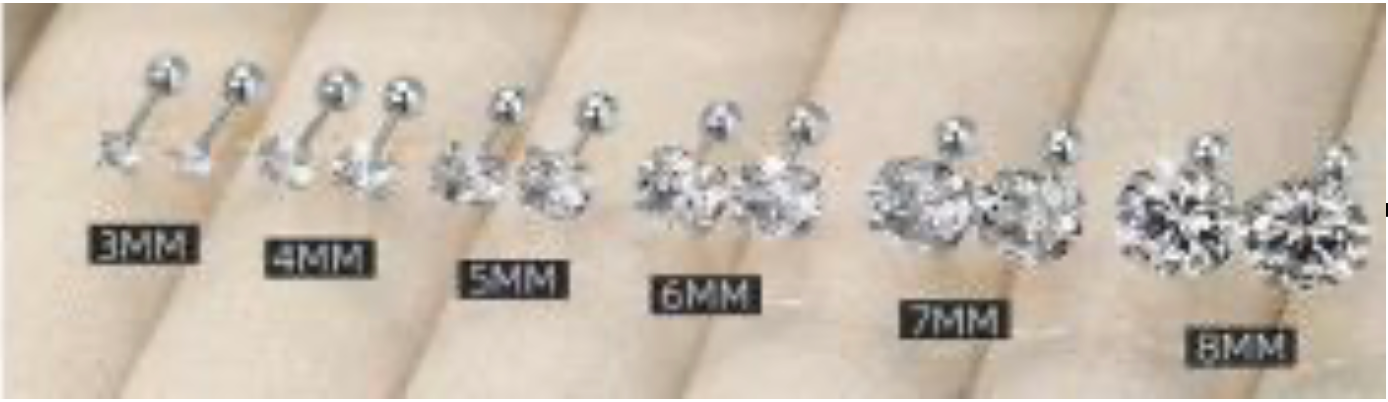 Aretes de plata 925 con CZ
