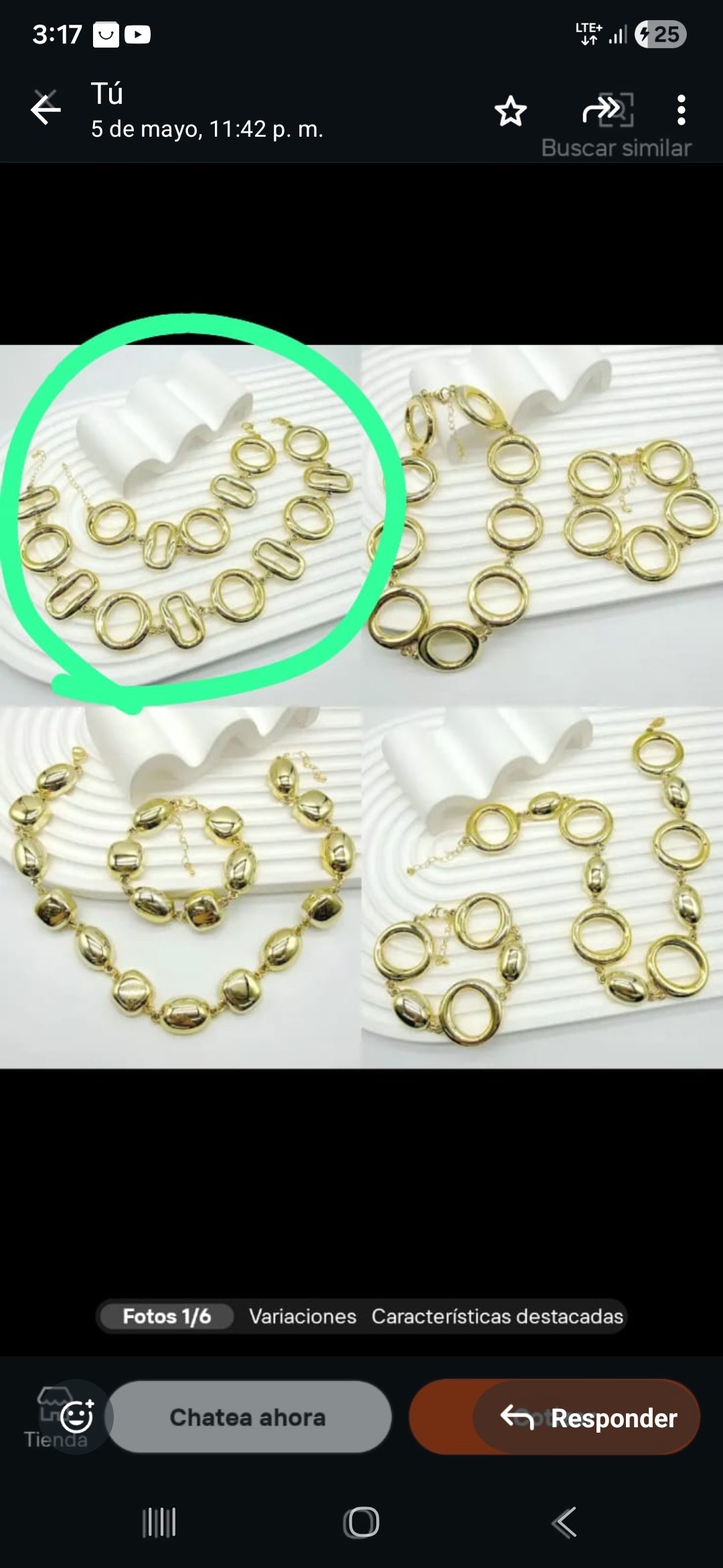 Set collar y pulsera