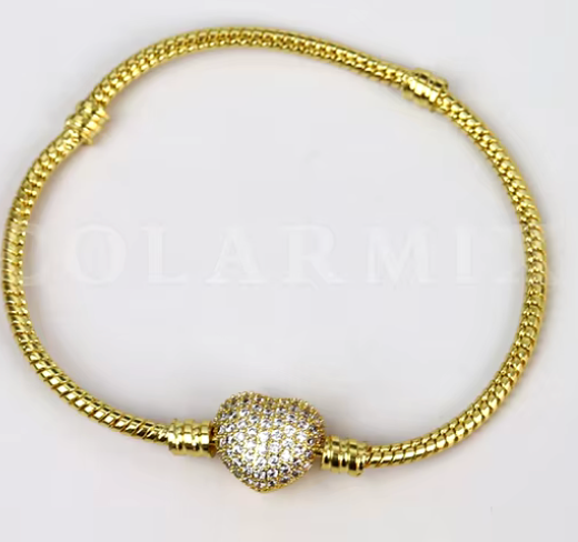 20936436 Pulsera tipo pandora en oro laminado 18k (3 Capas)