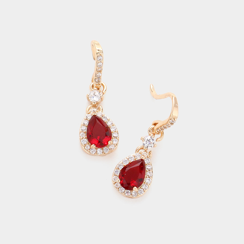 Pendientes de noche colgantes con piedras zirconia CZ