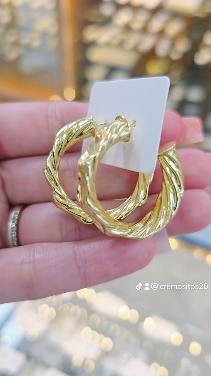 Aretes  aros trensa