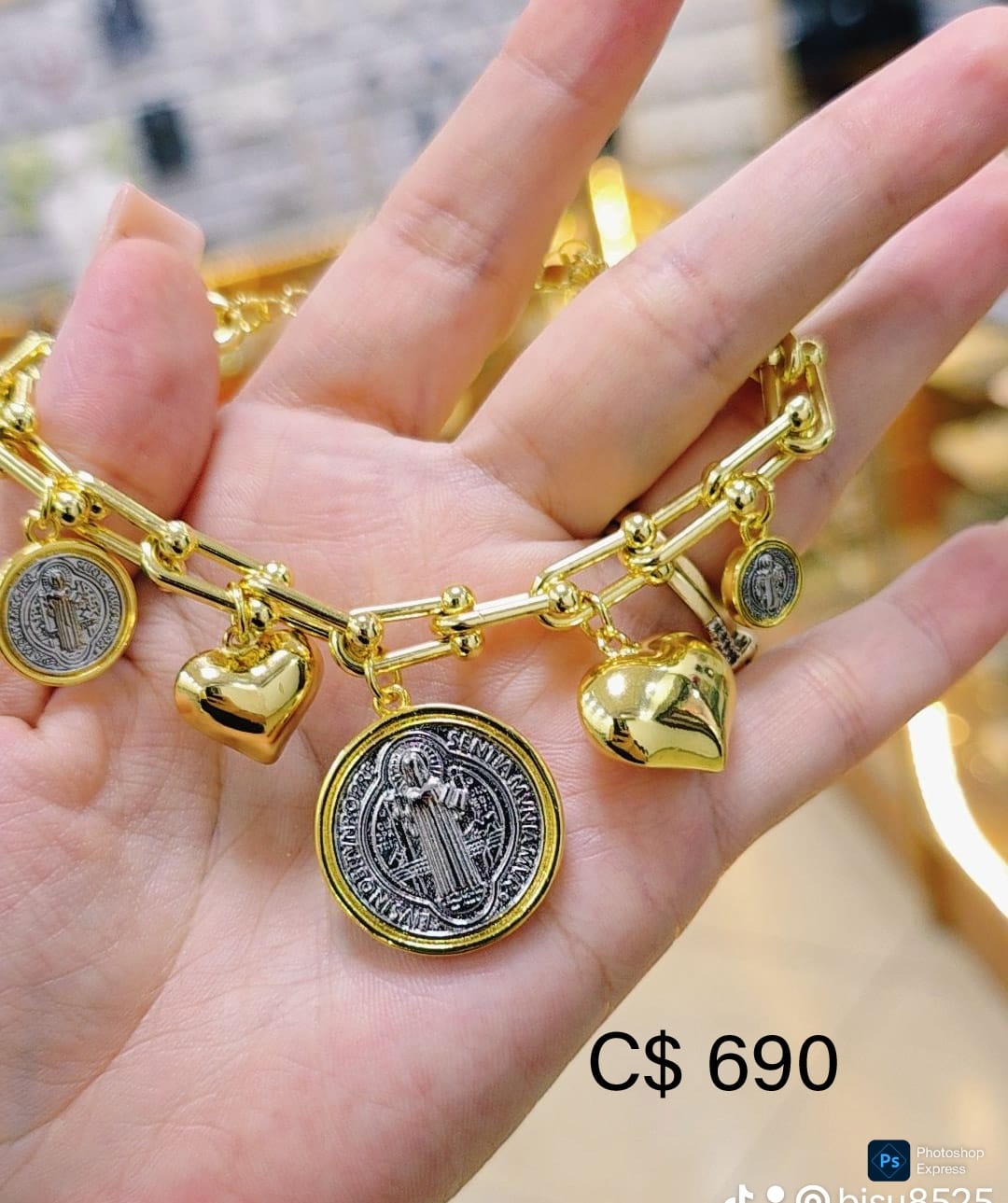 90882292 Pulsera dijes San Benito