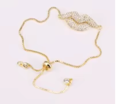 85204980 Pulsera de labios en oro Laminado 18k (3capas)