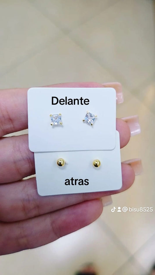 Aretes CZ de rosca