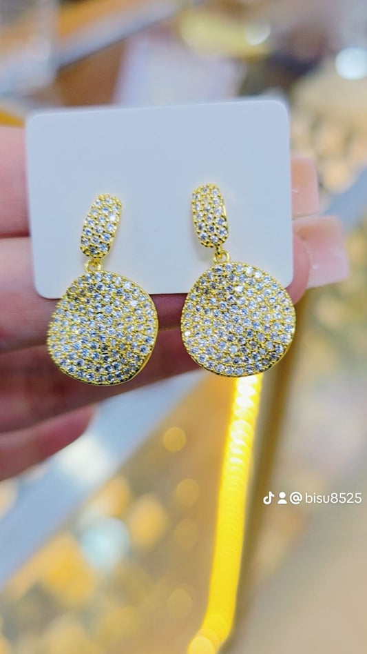 Aretes Circulo oro laminado