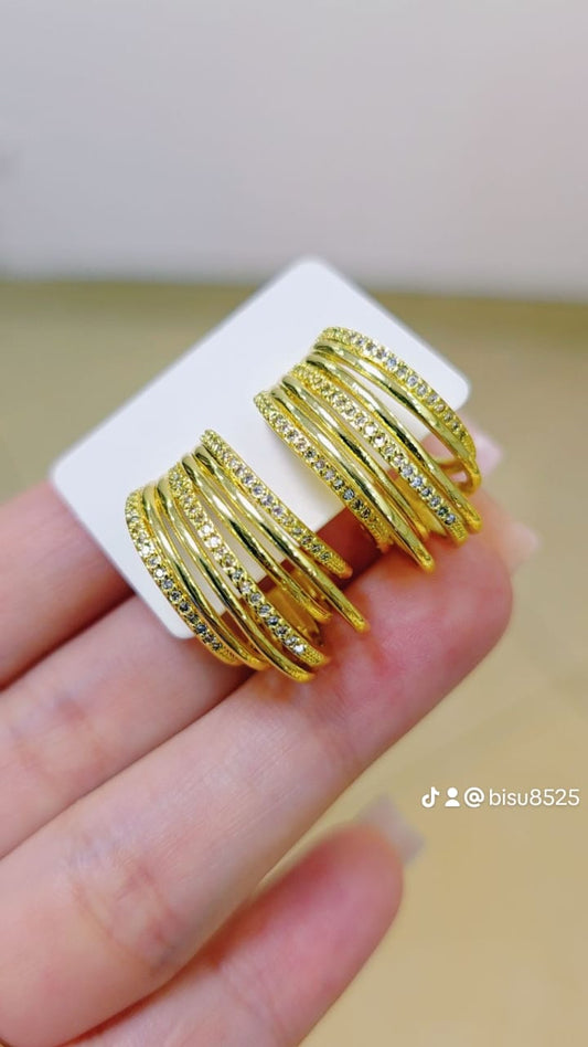 Aretes medio argolla