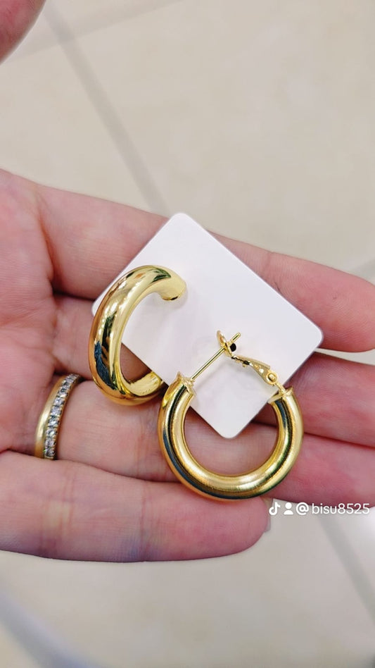 52198132 Aros en oro laminado 18k