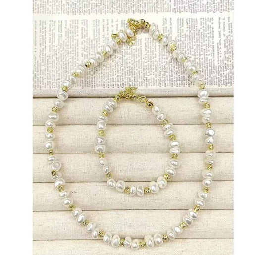 19486708 Set collar y pulsera de perlas